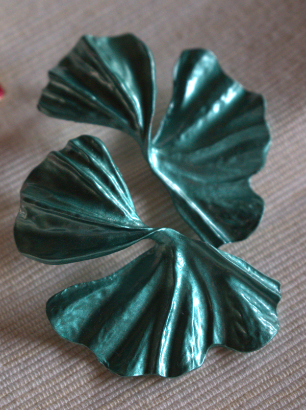 Blue Metal Earrings
