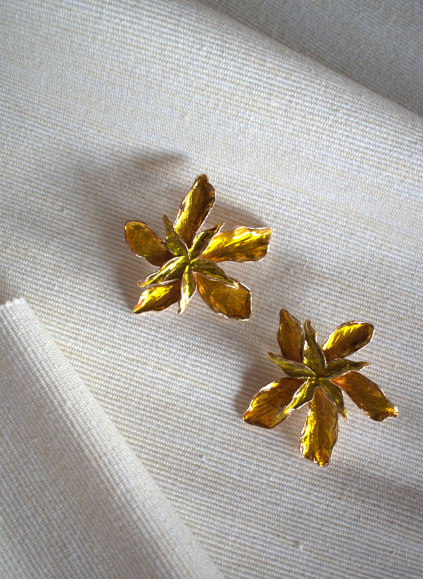 Yellow Flower Earring