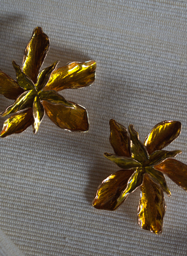 Yellow Flower Earring