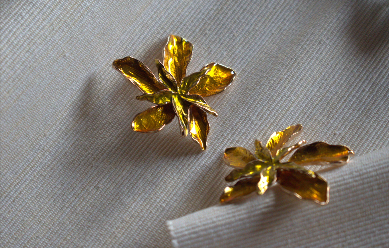 Yellow Flower Earring