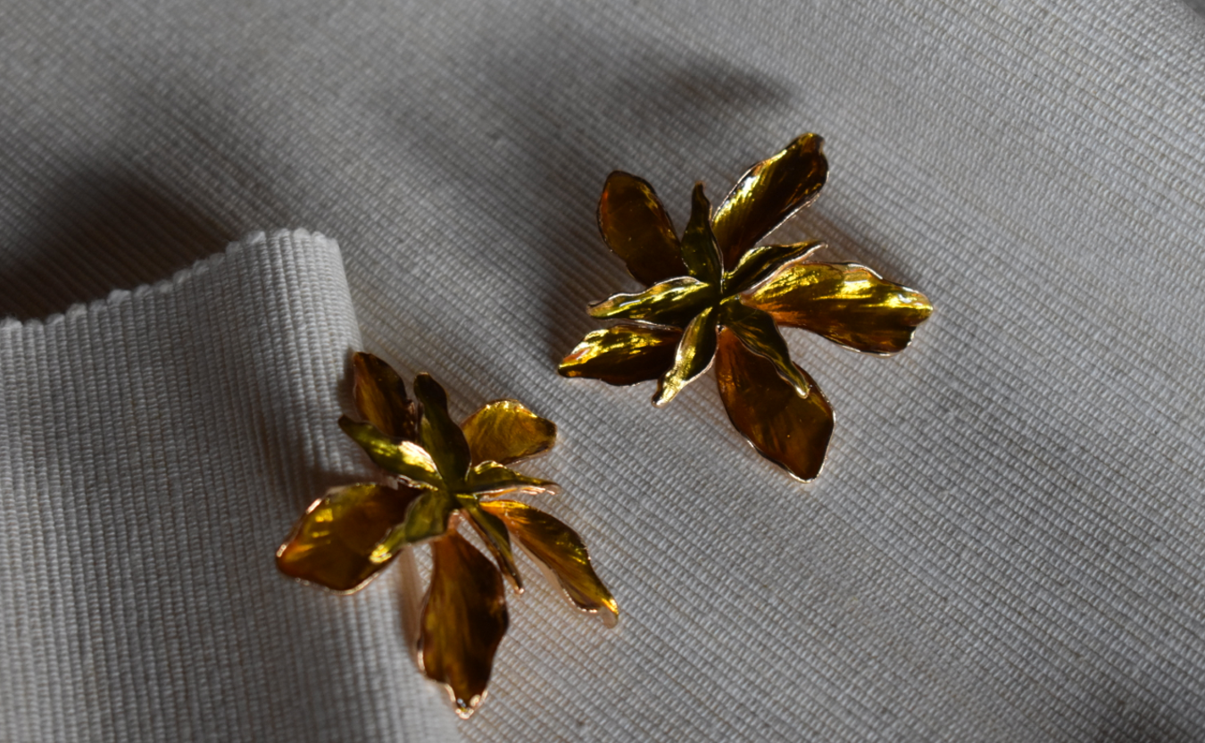 Yellow Flower Earring